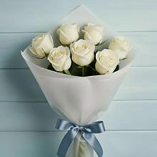 Букет 7 Белых роз Эдлесс Лав в Ясногорске Забайкальского края