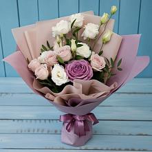 Букет цветов из:  Розы и Лизиантусы #REPLACE_PRED# Ясногорске Забайкальского края