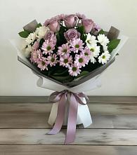 Букет цветов из:  Хризантемы и Розы в Ясногорске Забайкальского края